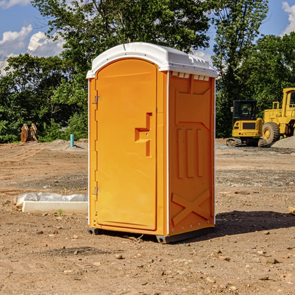 how often are the portable toilets cleaned and serviced during a rental period in Wiederkehr Village